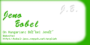 jeno bobel business card